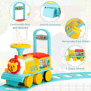 6V Electric Motorized Kids Ride-On Train Toy with Track and 6 Wheels, Blue Magic Cars 8
