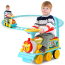 6V Electric Motorized Kids Ride-On Train Toy with Track and 6 Wheels, Blue Magic Cars Variant 0