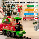 6V Electric Motorized Kids Ride-On Train Toy with Track and 6 Wheels Green Magic Cars 4