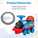 6V Motorized Kids Ride-On Train Toy with Track and 6 Wheels Navy Magic Cars 1