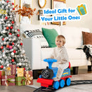 6V Motorized Kids Ride-On Train Toy with Track and 6 Wheels Navy Magic Cars 3