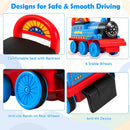 6V Motorized Kids Ride-On Train Toy with Track and 6 Wheels Navy Magic Cars 4