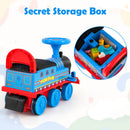 6V Motorized Kids Ride-On Train Toy with Track and 6 Wheels Navy Magic Cars 5