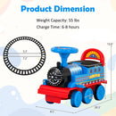 6V Motorized Kids Ride-On Train Toy with Track and 6 Wheels in Navy Magic Cars 2