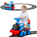 6V Motorized Kids Ride-On Train Toy with Track and 6 Wheels in Navy Magic Cars Variant 0