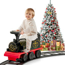 6V Electric Kids Ride-On Train with 16 Curved Tracks and 6 Stable Wheels, Black Magic Cars 0