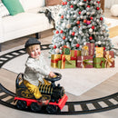6V Electric Kids Ride-On Train with 16 Curved Tracks and 6 Stable Wheels, Black Magic Cars 3