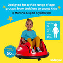 6V Electric Ride-On Bumper Car with DIY Stickers for Kids and Toddlers Ages 1.5-6 Years Magic Cars 4
