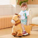 6V Electric Ride-On Horse with Music and Forward Motion, PU Wheels, Brown Magic Cars 1