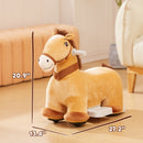 6V Electric Ride-On Horse with Music and Forward Motion, PU Wheels, Brown Magic Cars 2
