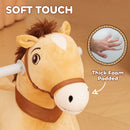 6V Electric Ride-On Horse with Music and Forward Motion, PU Wheels, Brown Magic Cars 5