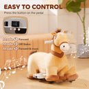 6V Electric Ride-On Horse with Music and Forward Motion, PU Wheels, Brown Magic Cars 6