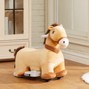 6V Electric Ride-On Horse with Music and Forward Motion, PU Wheels, Brown Magic Cars 8