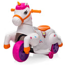 6V Electric Unicorn Ride-On Toy with Music and Training Wheels for Kids Ages 3-6 Magic Cars 3