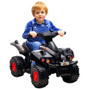 6V Kids 4-Wheeler ATV Quad Car with Music for Ages 2-6 Years Black Magic Cars 2