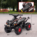 6V Kids ATV 4-Wheeler Quad Car with Music and Forward Drive for Ages 2-6 Years Black Magic Cars 2