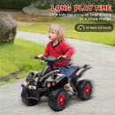 6V Kids ATV 4-Wheeler Quad Car with Music and Forward Drive for Ages 2-6 Years Black Magic Cars 5
