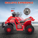 6V Kids 4-Wheeler ATV Quad Car with Music and Forward Drive for Ages 2-6 Years Red Magic Cars 4