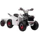 6V Kids ATV Quad Car with Back Trailer, Forward and Backward Movement, Music Magic Cars 0