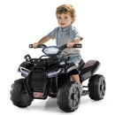 6V Electric Ride-On Quad ATV for Kids with LED Lights and MP3 - Solid Black Magic Cars 3