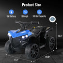 6V Electric Kids ATV Ride-On Toy Car with 4 Wheels, LED Lights, and Music for Ages 2 to 5 Magic Cars 7
