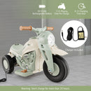 6V Electric Kids Ride-On Motorcycle with Bubble, Music Button, Headlight - Beige Magic Cars 6