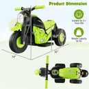6V Electric Kids Bubble Ride-On Motorcycle with Music Button and Headlight Green Magic Cars 2