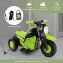 6V Electric Kids Bubble Ride-On Motorcycle with Music Button and Headlight Green Magic Cars 6