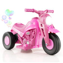 6V Electric Ride-On Kids Motorcycle with Bubble Blower, Music Button, and LED Headlight Pink Magic Cars 0