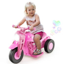 6V Electric Ride-On Kids Motorcycle with Bubble Blower, Music Button, and LED Headlight Pink Magic Cars 9