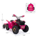 6V Kids Electric ATV Ride-On Car with Trailer, Music, and Bluetooth for Toddlers Magic Cars 1