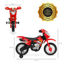6V Battery-Powered Kids Electric Ride-On Motorcycle with Training Wheels Magic Cars 6