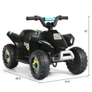 6V Kids Electric 4-Wheel Quad ATV Ride-On Toy with Forward and Reverse – Black Magic Cars 1