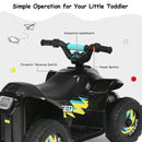 6V Kids Electric 4-Wheel Quad ATV Ride-On Toy with Forward and Reverse – Black Magic Cars 6