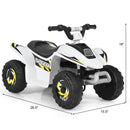6V Kids Electric 4-Wheel Quad ATV Ride-On Toy with Forward and Reverse and Music for Toddlers Magic Cars 1