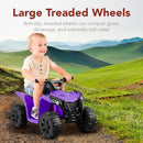 Purple 6V Electric ATV for Kids, Speed Up to 1.8 MPH Magic Cars 4