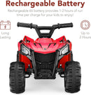 6V Red Electric ATV for Kids, Maximum Speed 1.8 MPH Magic Cars 3