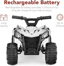 6V Children's Electric ATV, Top Speed 1.8 MPH, White Magic Cars 3