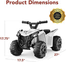 6V Children's Electric ATV, Top Speed 1.8 MPH, White Magic Cars 6