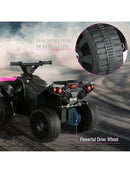 6V Kids Electric Ride-On ATV Quad Toy Car with Music, Headlights, and Pedal 4-Wheeler Magic Cars 4