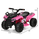 6V Kids Electric Ride-On ATV Quad Toy with LED Lights and MP3 for Toddlers Magic Cars 2