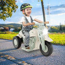 6V Kids Electric Ride-On Motorcycle with Bubble Maker and Music Beige Magic Cars 1