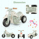 6V Kids Electric Ride-On Motorcycle with Bubble Maker and Music Beige Magic Cars 3