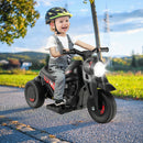 6V Kids Electric Ride-On Motorcycle with Bubble Maker and Music, Black Magic Cars 1
