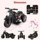 6V Kids Electric Ride-On Motorcycle with Bubble Maker and Music, Black Magic Cars 3