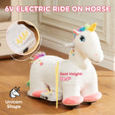 6V Kids Electric Ride-On Unicorn with Music and Forward Motion Magic Cars 4