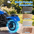 6V Children's Motorcycle with Removable Training Wheels, Sound Effects, and Non-slip Foot Pedal - Blue Magic Cars 9