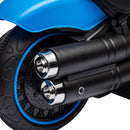 6V Kids Motorcycle with Training Wheels and Single Button Start Blue Magic Cars 10