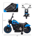 6V Kids Motorcycle with Training Wheels and Single Button Start Blue Magic Cars 1