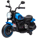 6V Kids Motorcycle with Training Wheels and Single Button Start Blue Magic Cars 3